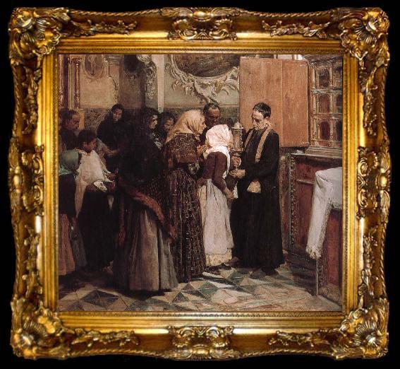 framed  Joaquin Sorolla Kiss sacristy, ta009-2